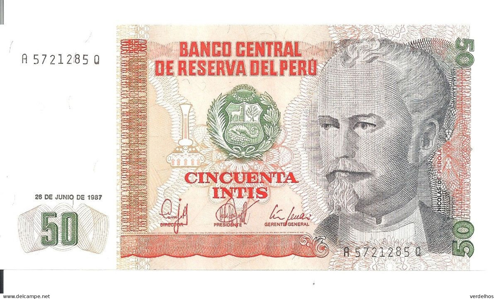 PEROU 50 INTIS 1987 UNC P 131 B - Pérou