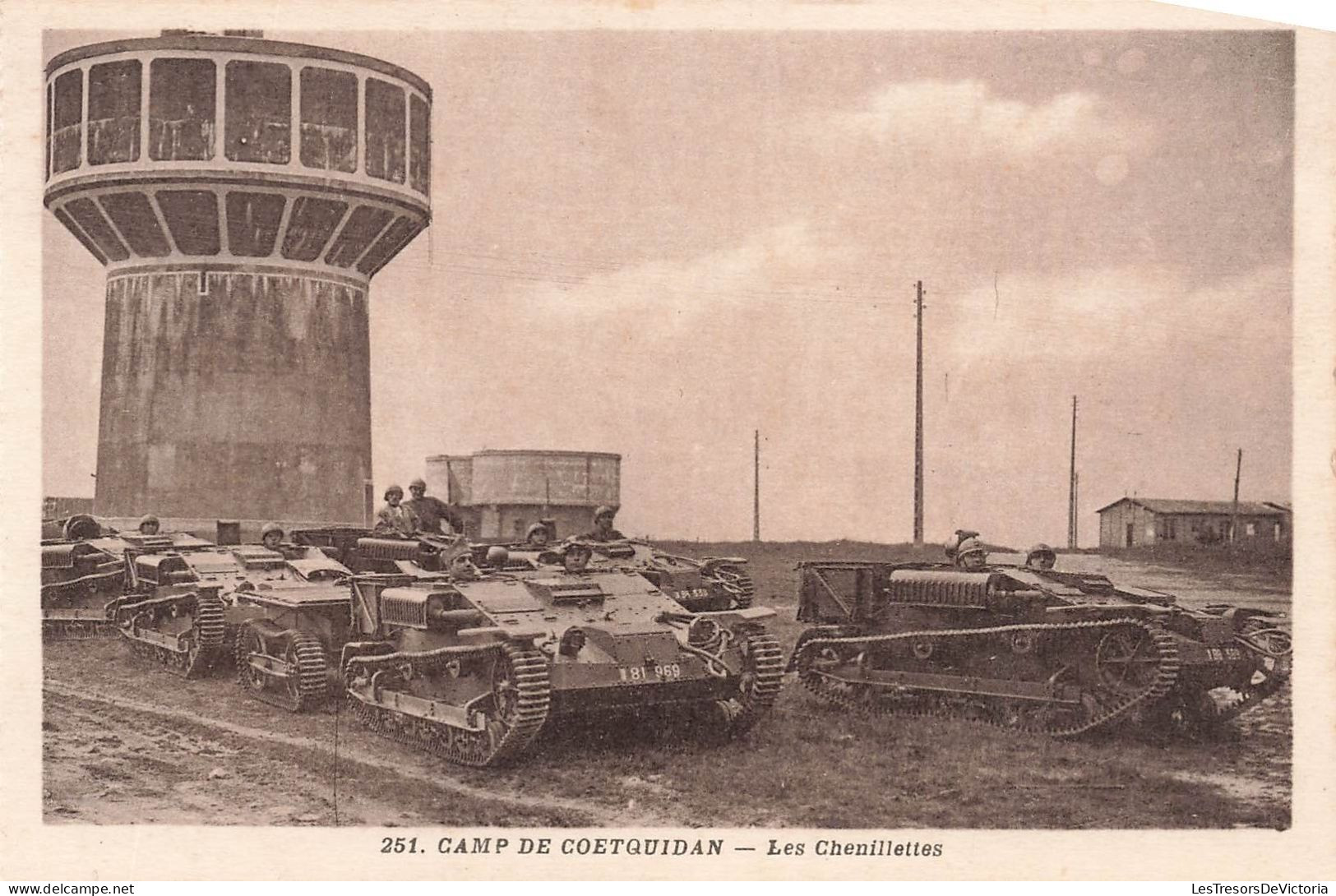 MILITARIA - Camp De Coetquidan - Les Chenillettes - Carte Postale Ancienne - Otros & Sin Clasificación