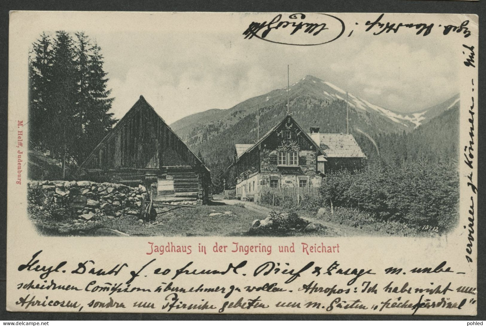 01015*AUSTRIA*ÖSTERREICH*STEIERMARK*WILDALPEN*JAGDHAUS IN DER INGERING UND REICHARD*1900 - Wildalpen