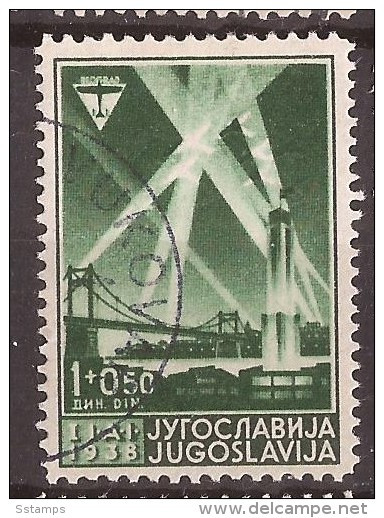 1938 354-57A     JUGOSLAVIJA JUGOSLAWIEN PONTE FLUGAUSTELLUNG    Used - Gebraucht