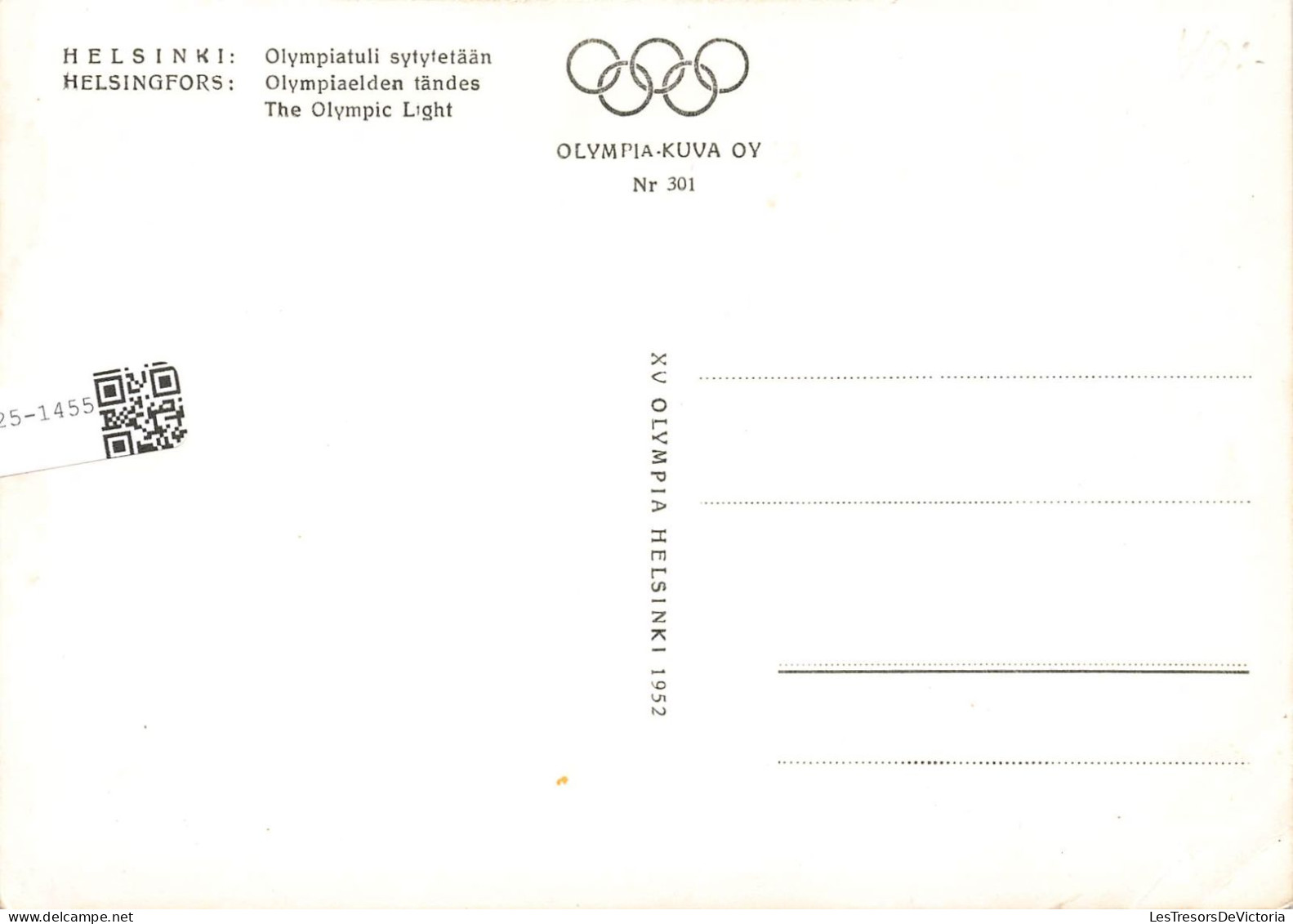 FINLANDE - Helsinki - The Olympic Light - Carte Postale Ancienne - Finland