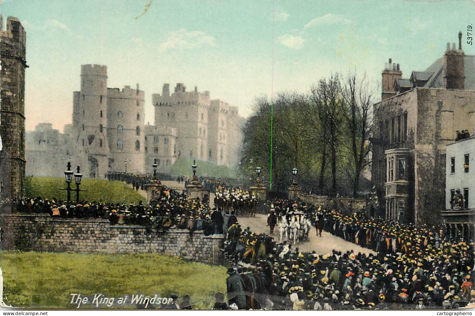 Postcard United Kingdom England The King At Windsor Castle Parade Pilgrimage - Windsor Castle