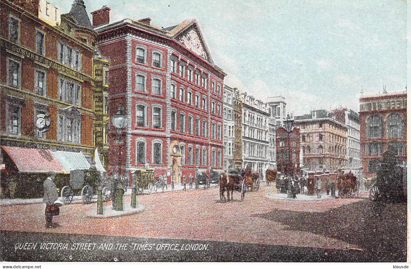 Queen Victoria Street And The "Times" Office, London - London Suburbs