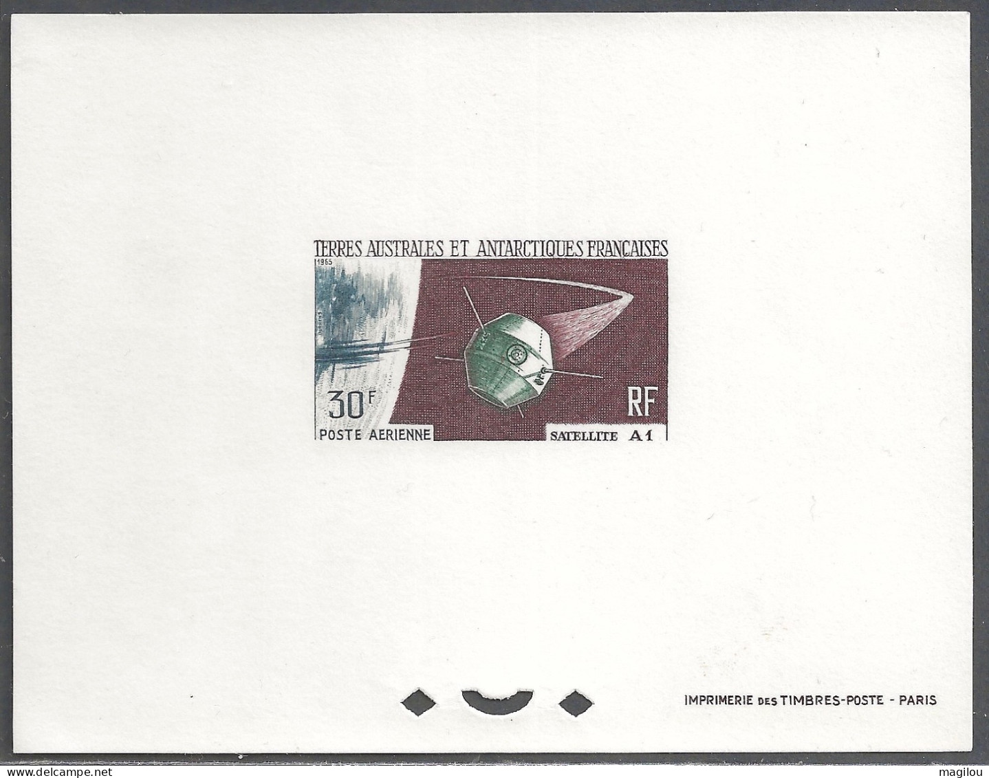 Épreuve De Luxe  Taaf/fsat  Space Cosmos Satellite YVT PA 11 - Imperforates, Proofs & Errors