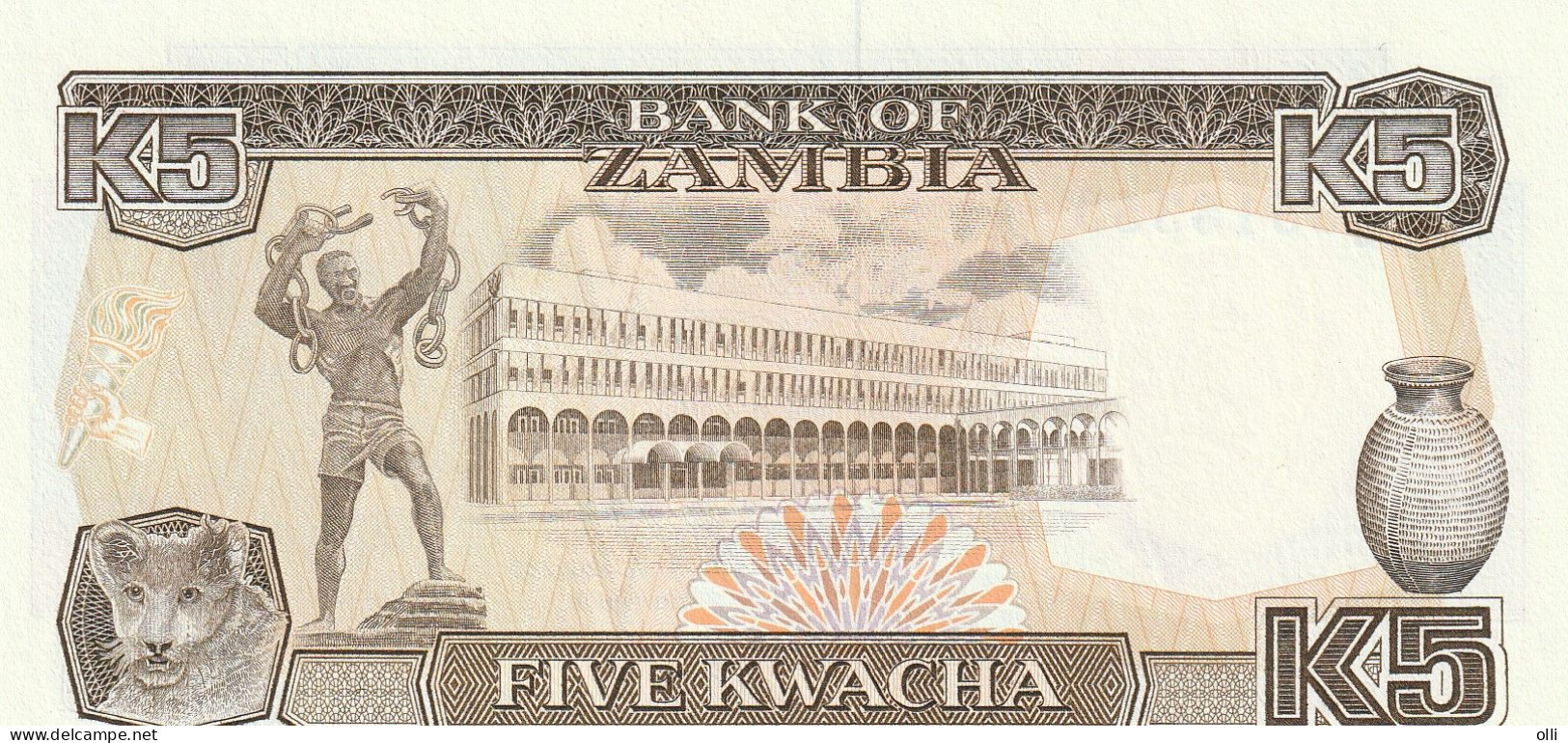 ZAMBIA  5 Kwacha   ND/1989 P-30   UNC - Zambie