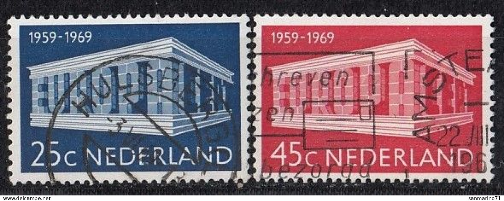 NETHERLANDS 920-921,used,falc Hinged - 1969