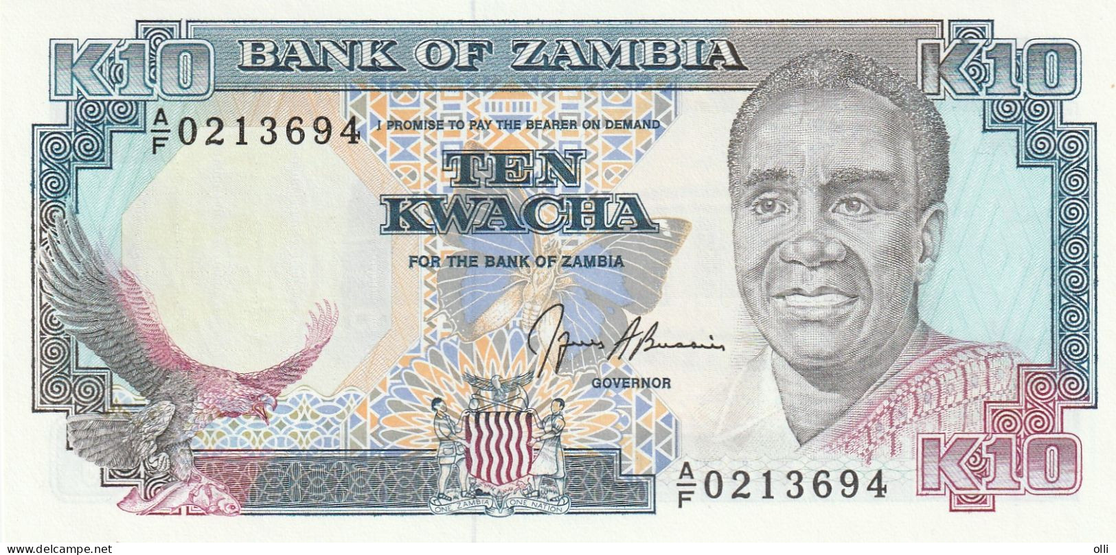 ZAMBIA  10 Kwacha   ND/1989 P-31   UNC - Sambia