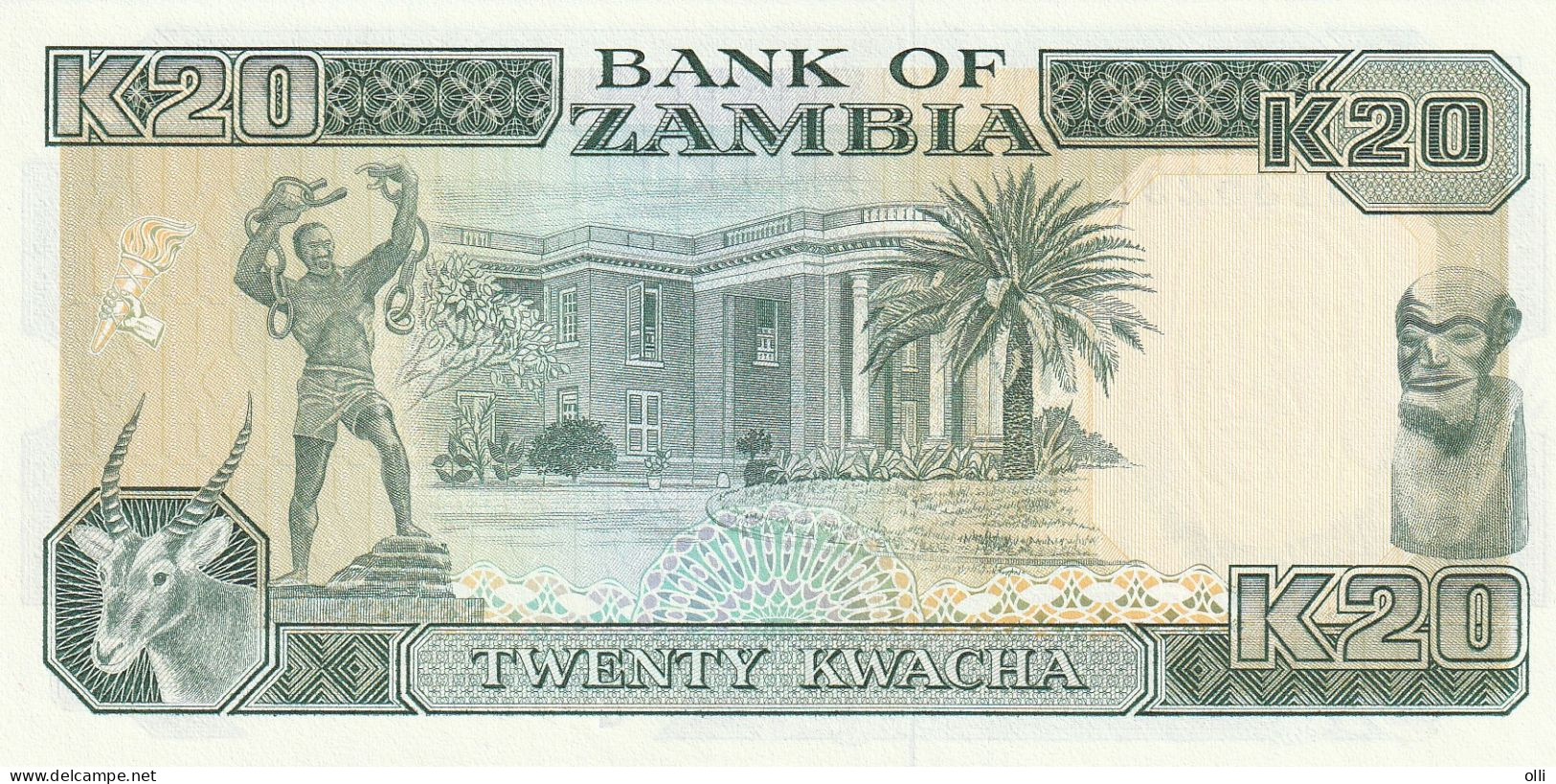ZAMBIA  20 Kwacha   ND/1989 P-32   UNC - Sambia