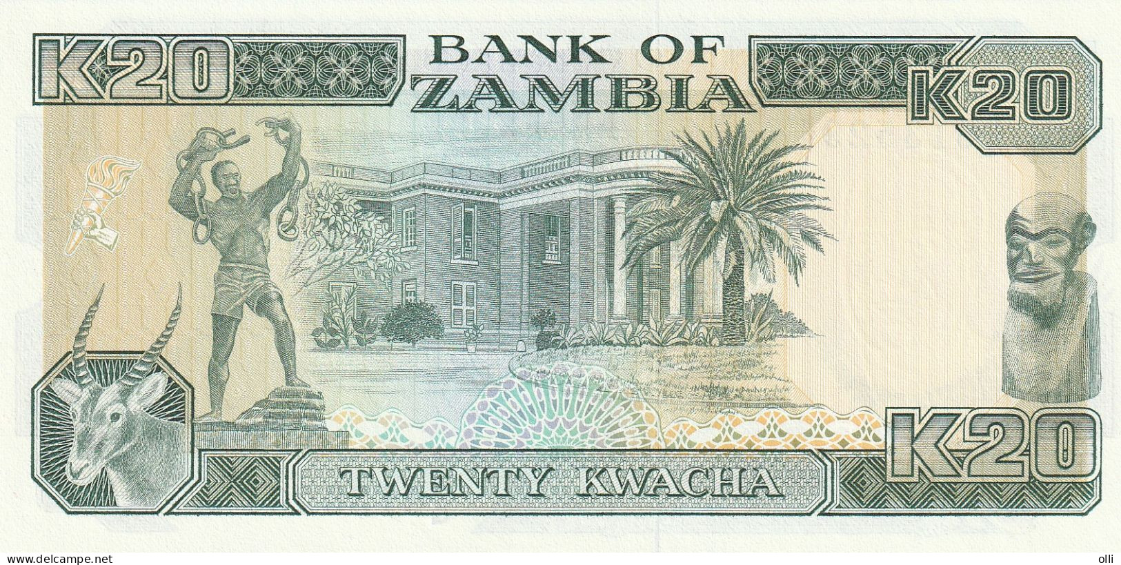 ZAMBIA  20 Kwacha   ND/1989 P-32   UNC - Zambie