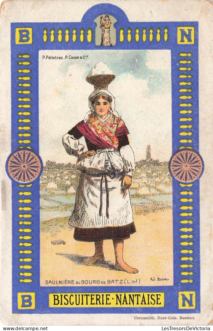 CHROMOS - Biscuiterie Nantaise - Une Femme De Saulnière Du Bourg De Batz - Colorisé - Carte Postale Ancienne - Altri & Non Classificati