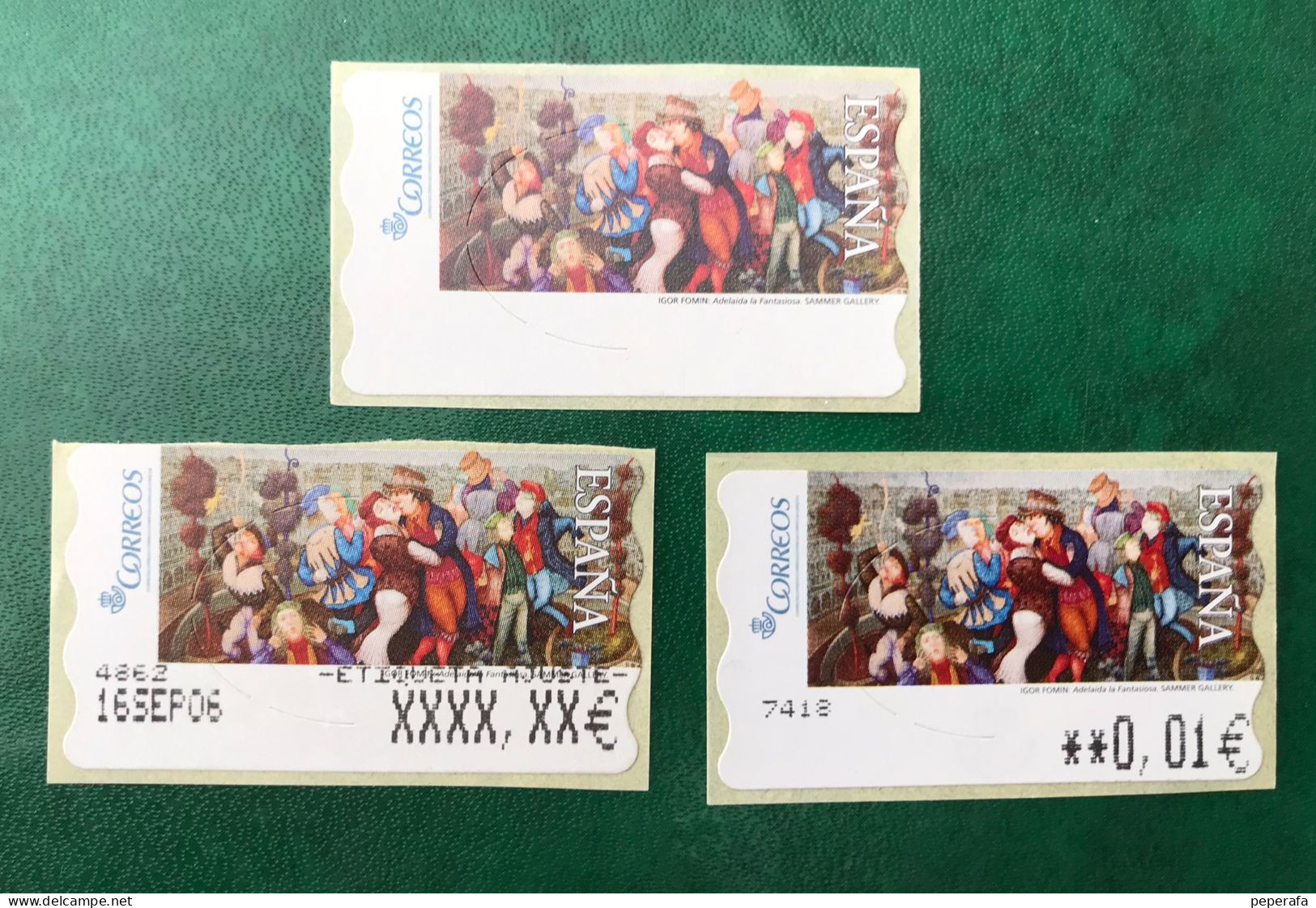 España Spain 2005, ATM ETIQUETA, Pinturas Igor Formin, Etiqueta Blanca Y Ajuste, Atm Valor Mínimo EPELSA, Nuevos ** (1) - Timbres De Distributeurs [ATM]