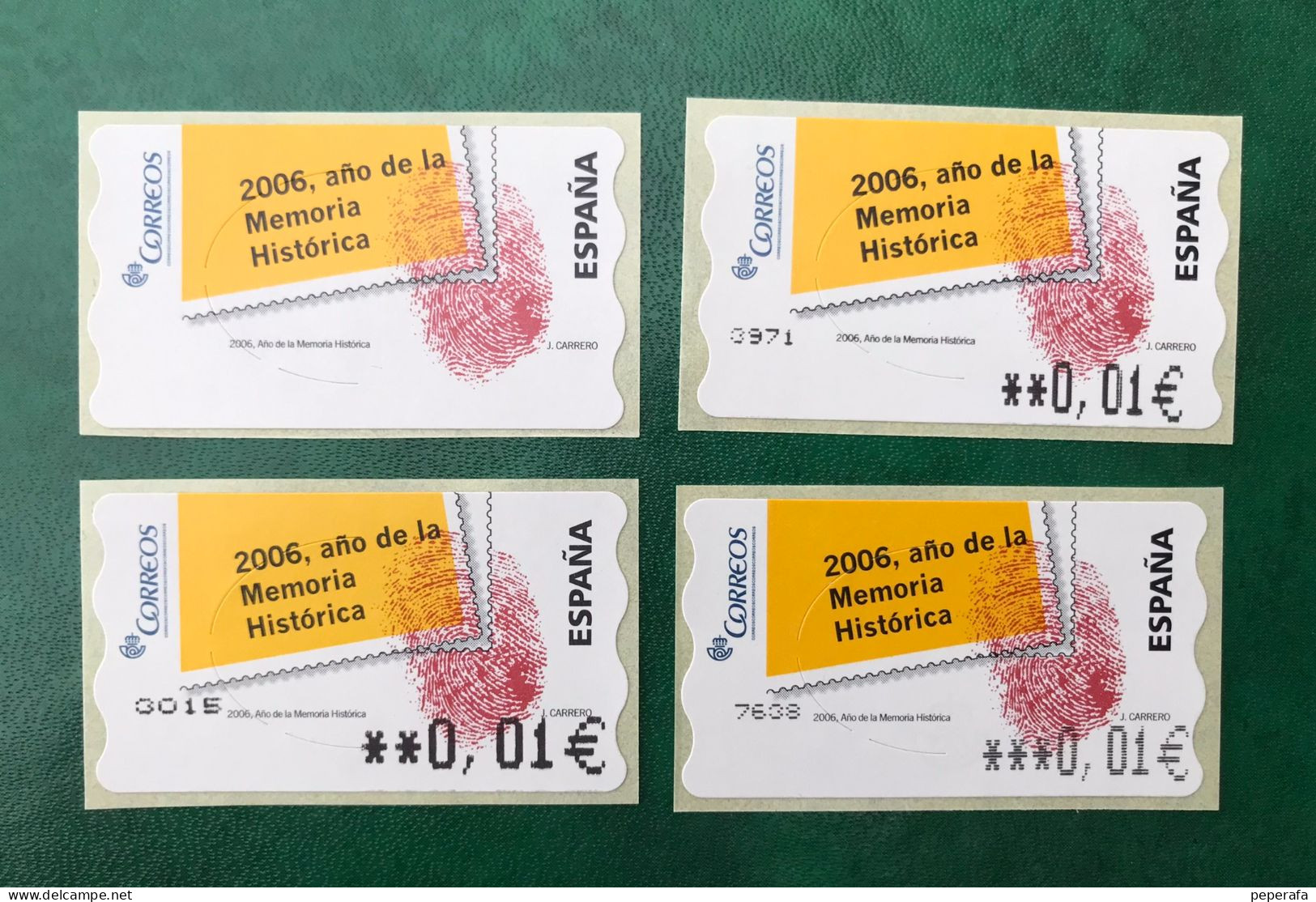 España Spain 2005, ATM ETIQUETA, Memoria Histórica I, Etiqueta Blanca, 3 Atm Valor Mínimo EPELSA, Nuevos ** - Machine Labels [ATM]