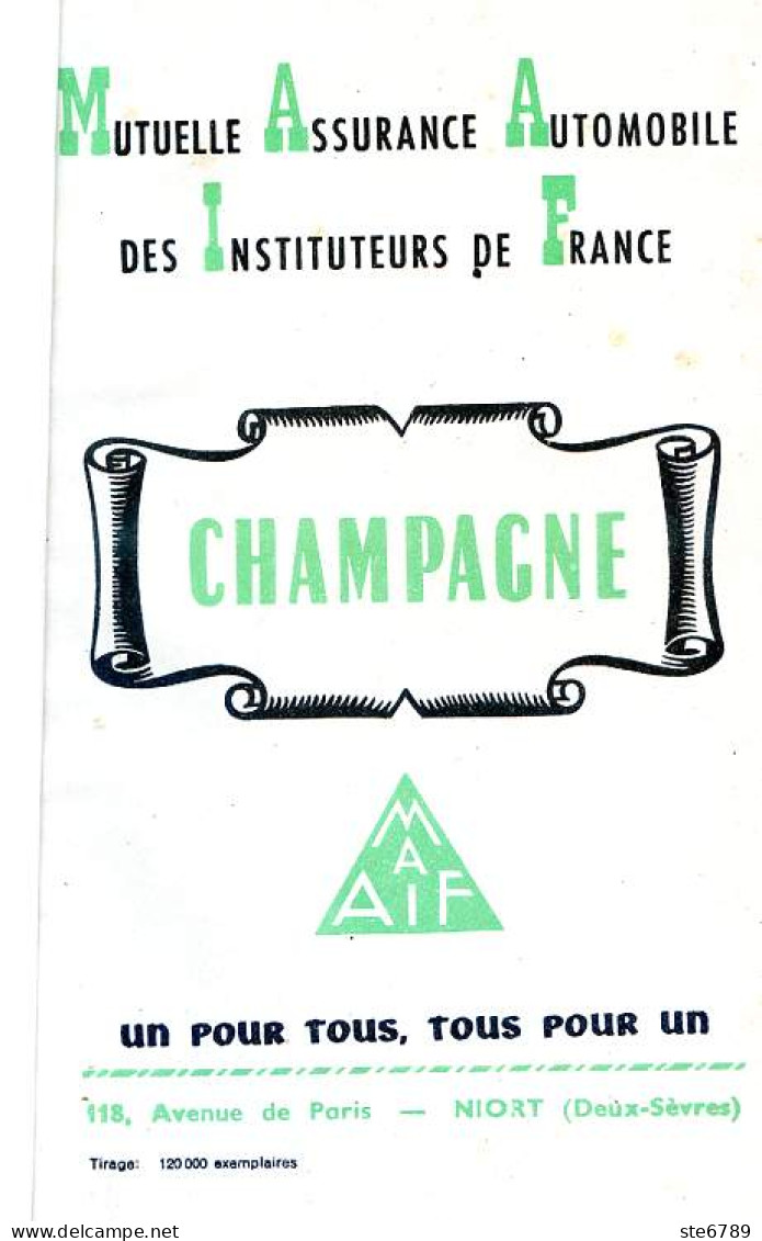 CHAMPAGNE 1963 Guide Touristique  MAAIF - Champagne - Ardenne