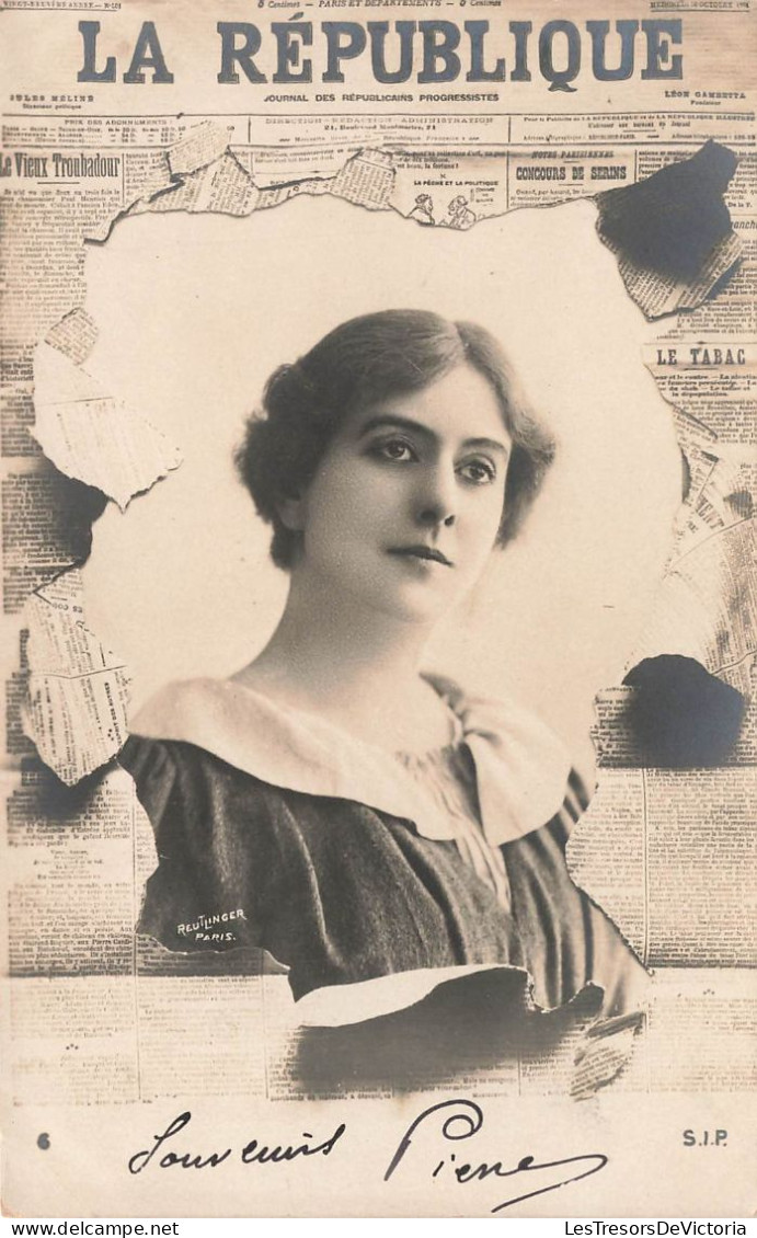 PHOTOGRAPHES - Léopold-Émile Reutlinger - La République - Portrait D'une Femme - Carte Postale Ancienne - Andere & Zonder Classificatie