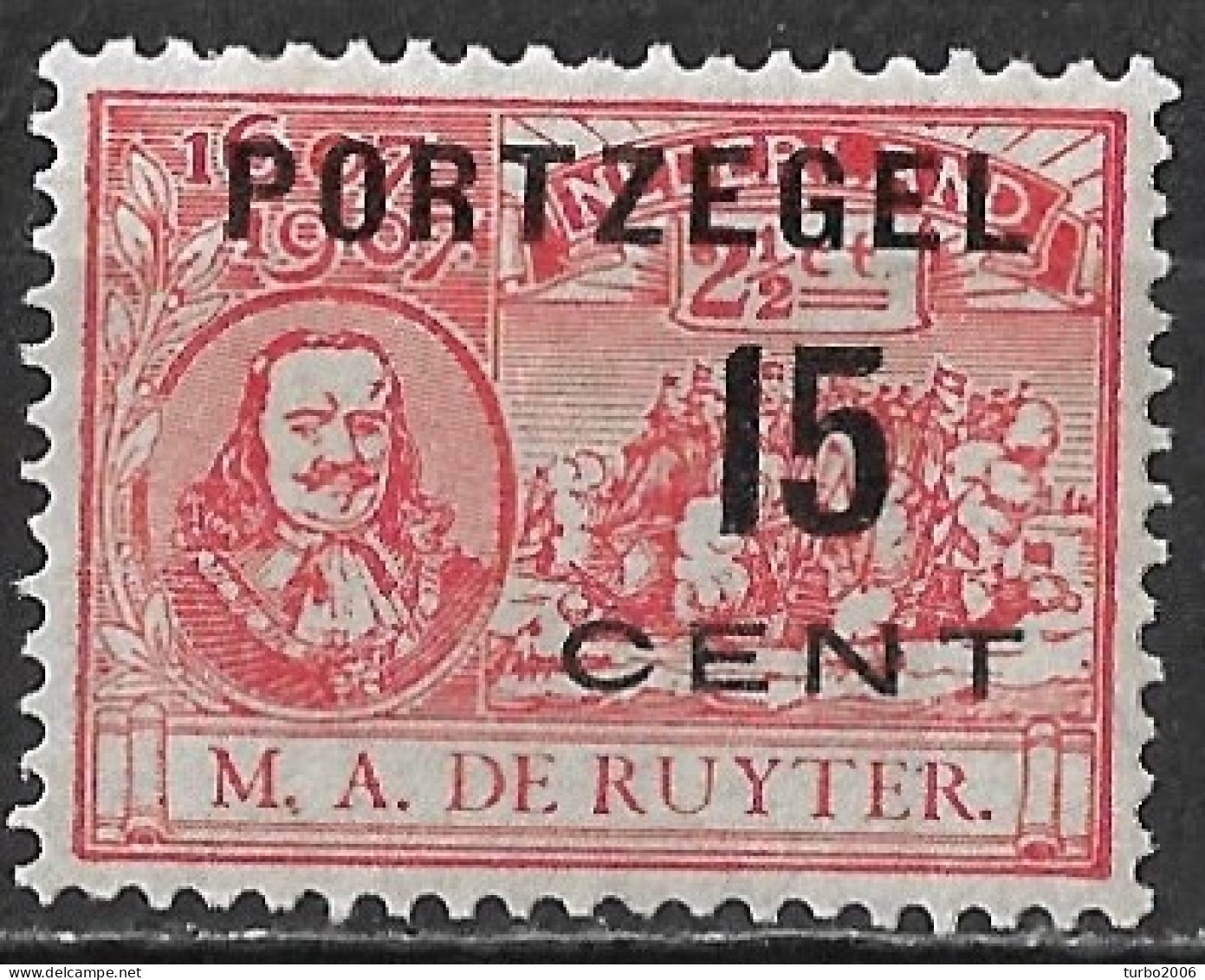 1907 Portzegels De Ruyter 15 Ct Op 2½ Oranje NVPH P 40 Ongestempeld - Impuestos