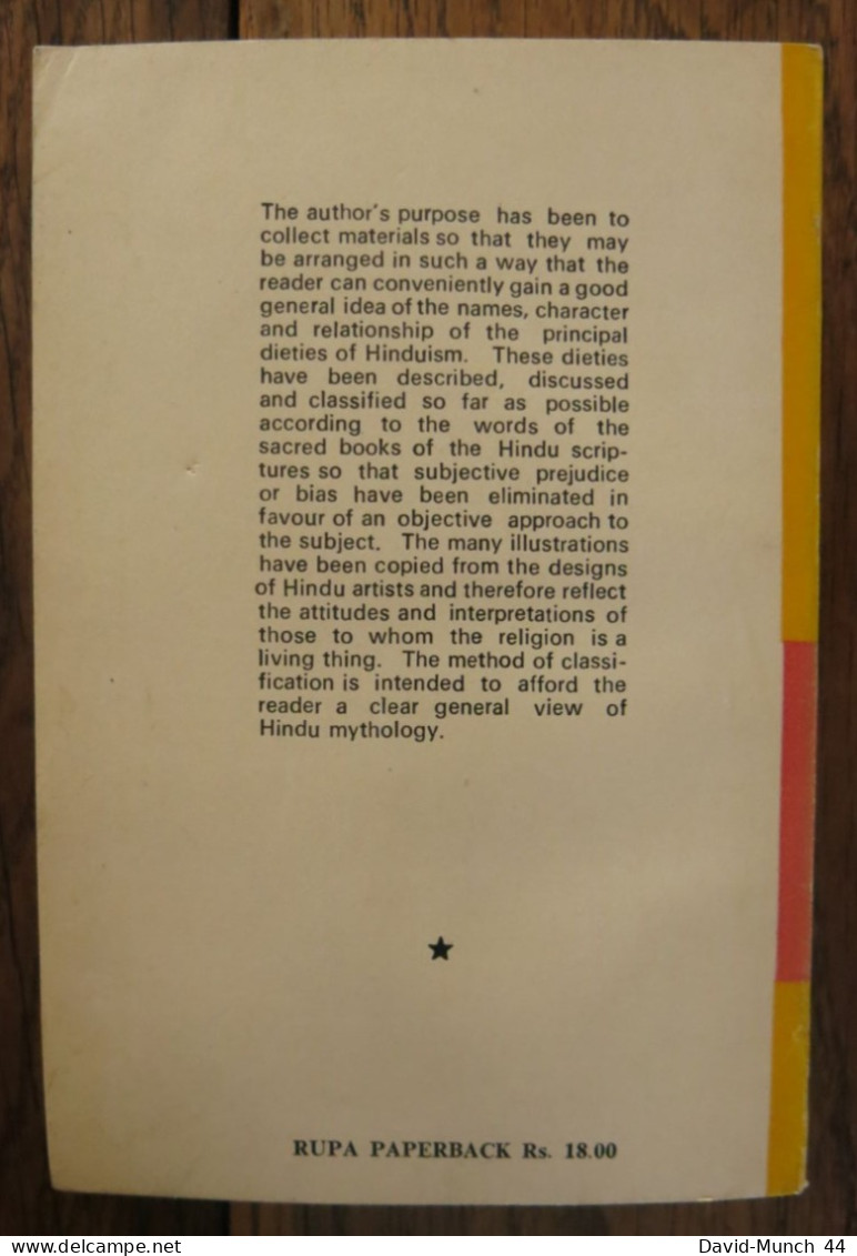 Hindu Mythology, Vedic And Punanic De W.J. Wilkins. Rupa &Co. 1975 - Espiritualismo