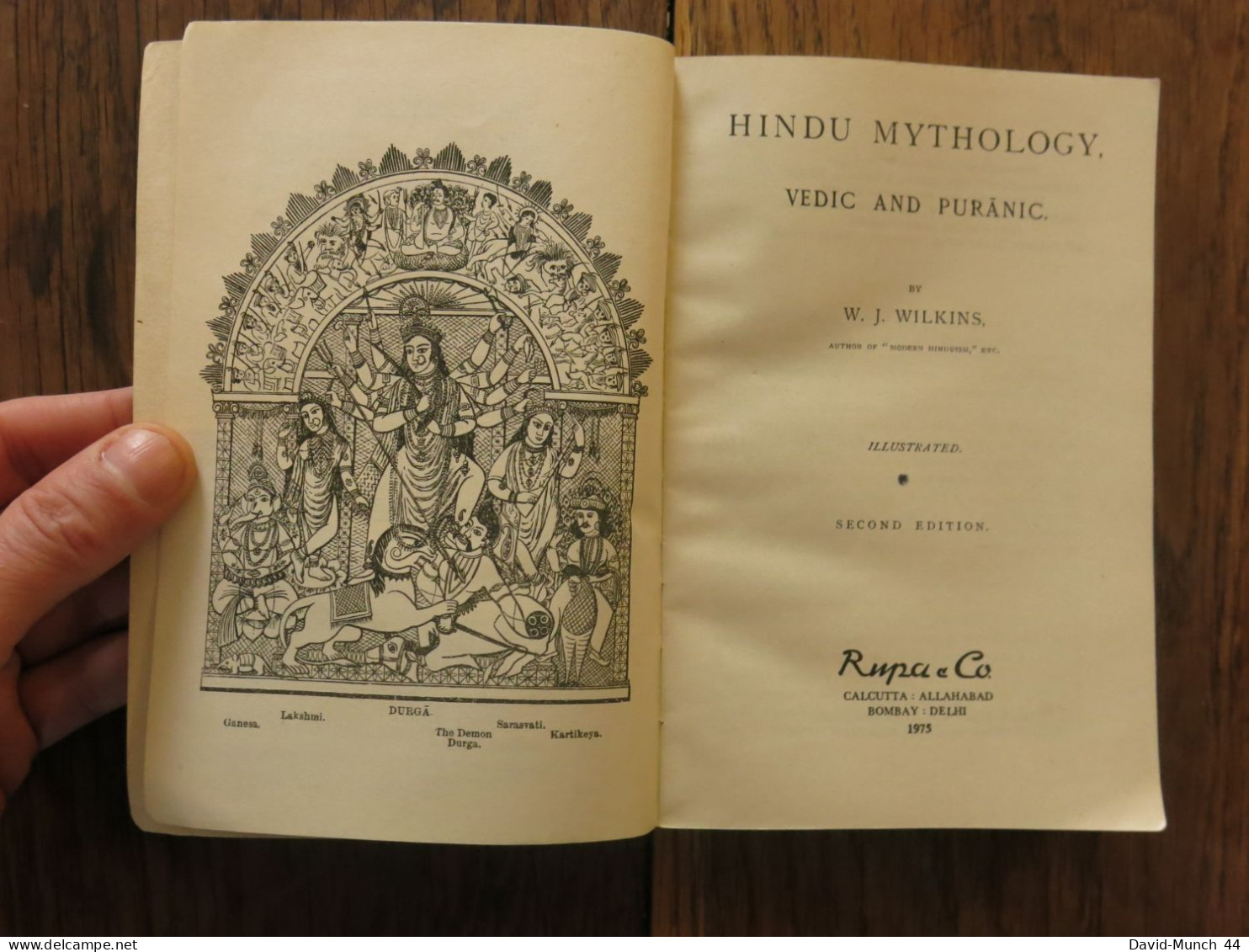 Hindu Mythology, Vedic And Punanic De W.J. Wilkins. Rupa &Co. 1975 - Espiritualismo