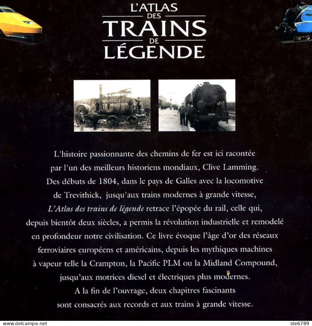 Livre L'ATLAS DES TRAINS DE LEGENDE  239 Pages - Chemin De Fer & Tramway