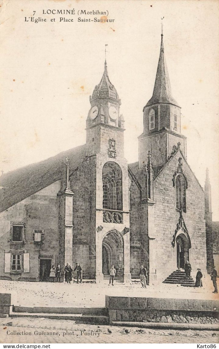 Locminé * L'église Et Place St Sauveur - Locmine