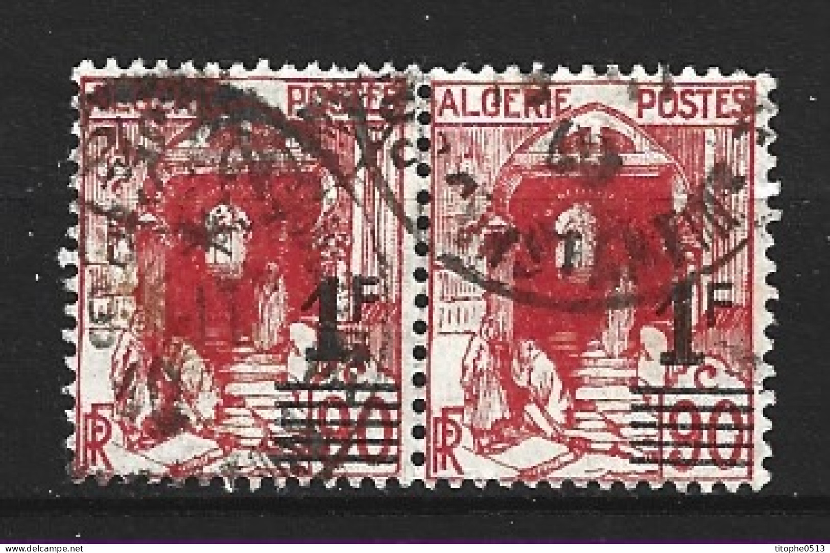 ALGERIE. N°158 A? Oblitéré De 1939-40. Timbre Surchargé. - Gebraucht