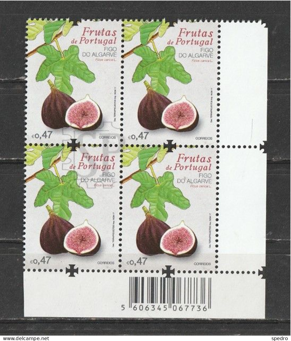 Portugal 2017 Frutas De Figo Algarve Fruit Futa Fig Food Corner Sheet Imprensa Nacional Casa Moeda Canto De Folha Code - Hojas Completas