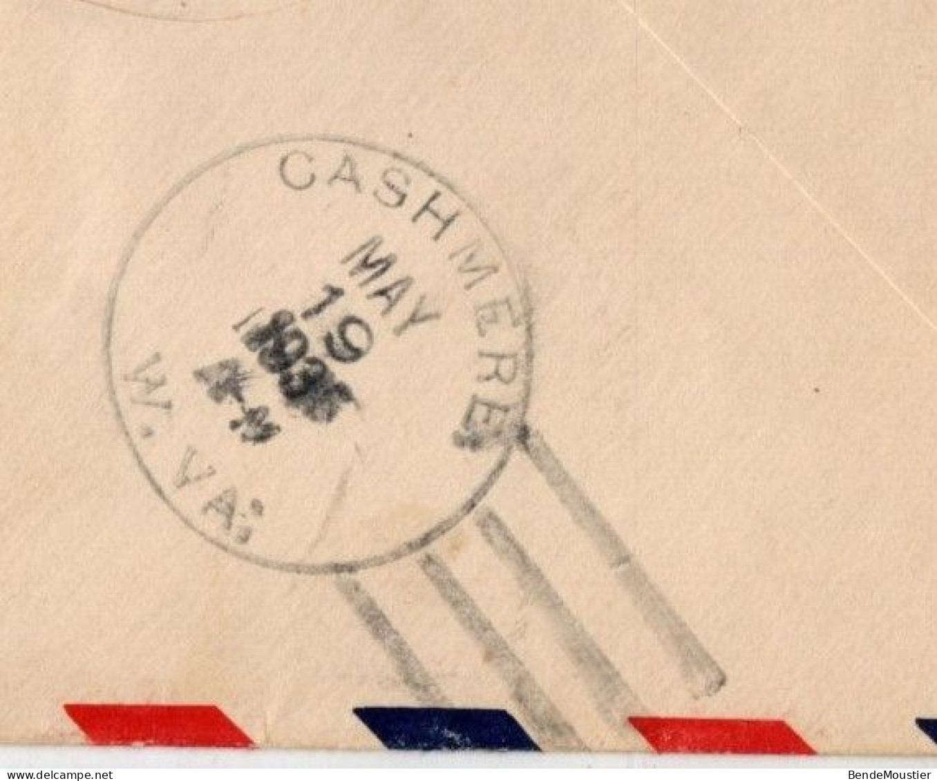 (N106) USA SCOTT # C 23 - Numeral Cancel 1 - Bristol (PA) - Cashmere (West Virginia) - 1936 - 1c. 1918-1940 Covers