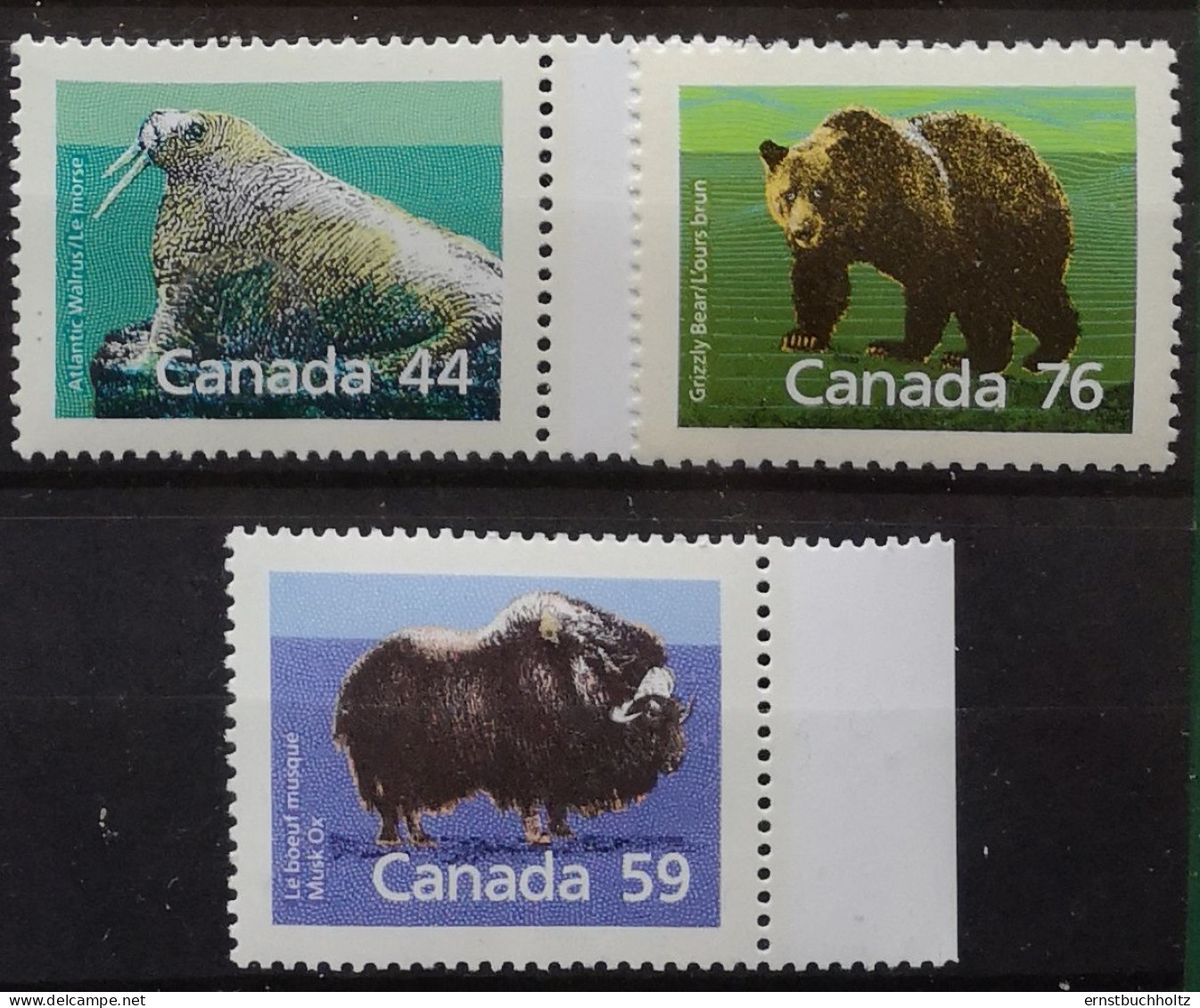 Kanada 1989 Wildlebende Säugetiere Mi 1118/20** - Unused Stamps