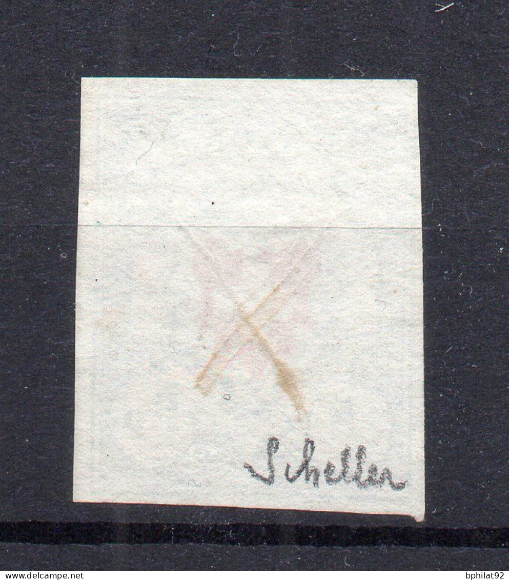 !!! SUISSE, N°14 OBLITERATION PLUME SIGNE SCHELLER - 1843-1852 Federal & Cantonal Stamps