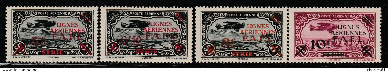 LEVANT - Poste Aérienne N°1/4 ** (1942) - Unused Stamps