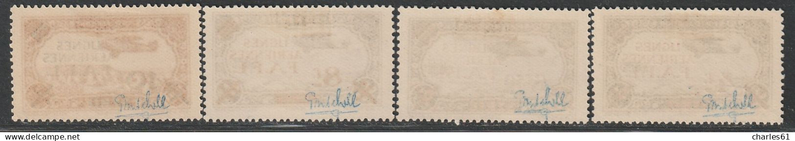 LEVANT - Poste Aérienne N°1/4 * (1942) - Neufs