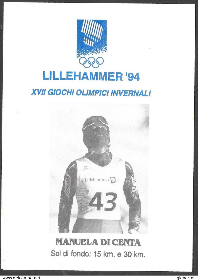 Italia/Italy/Italie: Intero, Stationery, Entier, Sci Di Fondo 15 E 30 Km, Cross-country Skiing 15 And 30 Km, Ski De Fond - Winter 1994: Lillehammer