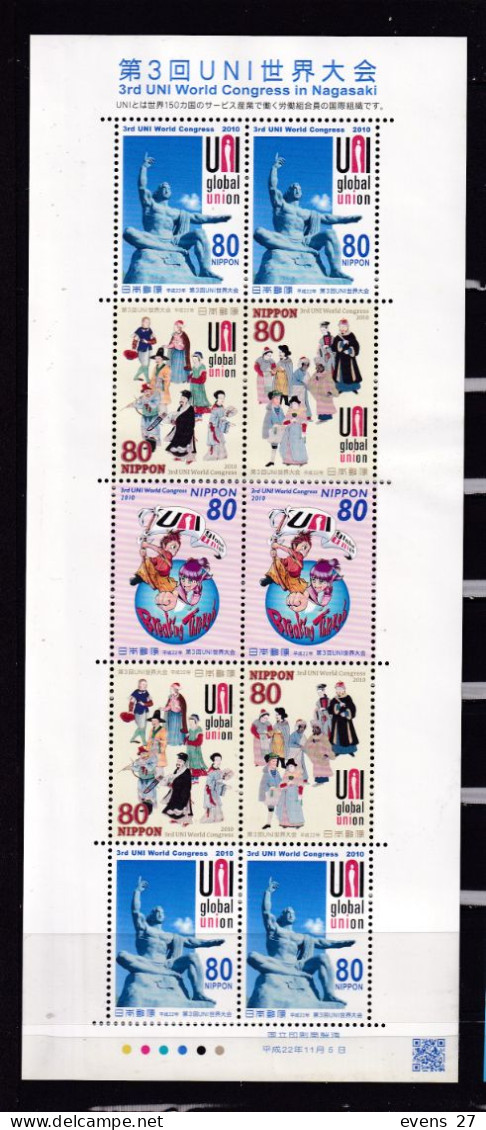 JAPAN-2010--3rd UNI WORLD CONGRES IN NAGASAKI--- SHEET.MNH. - Blocks & Sheetlets