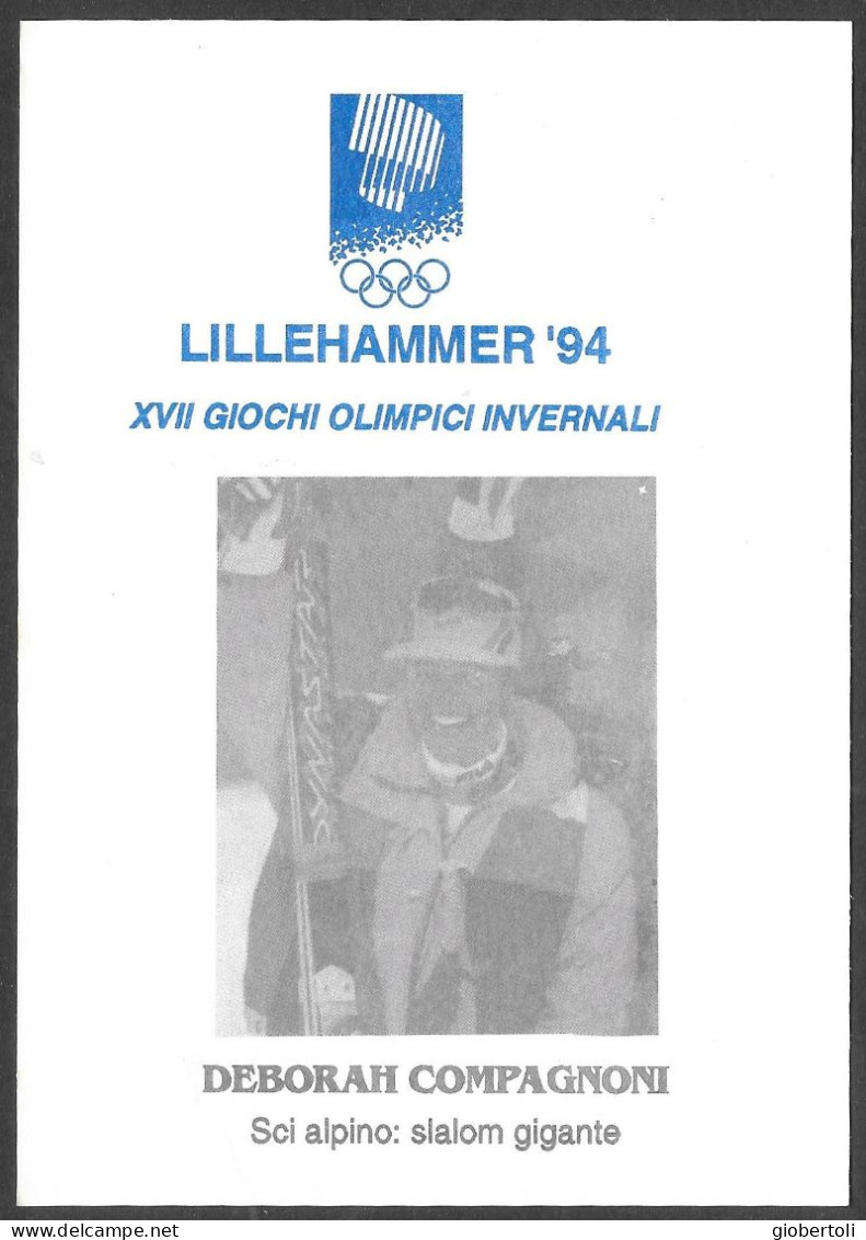 Italia/Italy/Italie: Intero, Stationery, Entier, Slalom Gigante Femminile, Women's Giant Slalom, Slalom Géant Féminin - Invierno 1994: Lillehammer