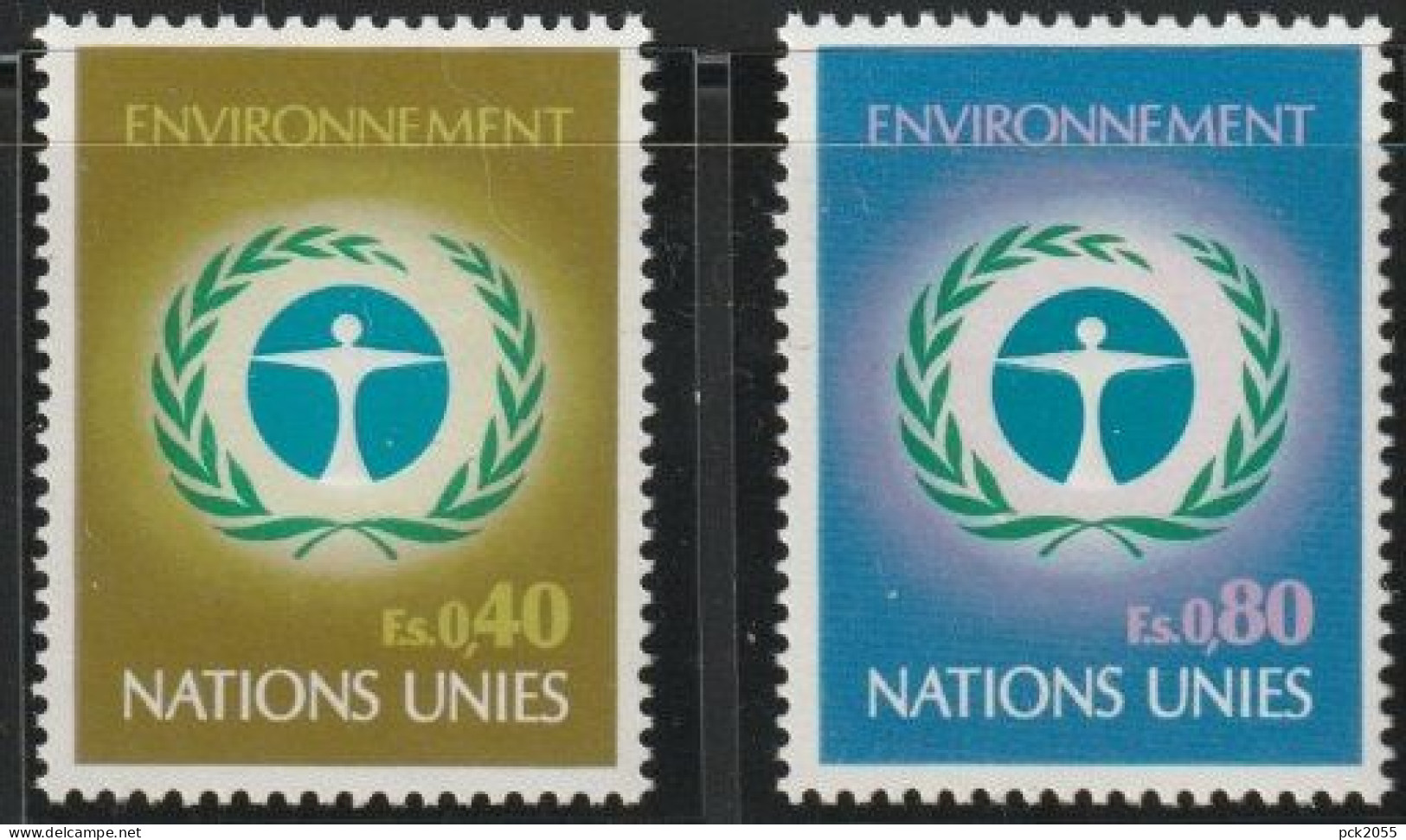 UNO Genf 1972 MiNr.25 - 26   ** Postfrisch Konferenz Der UNO über Umweltschutz ( B 1322 ) - Neufs