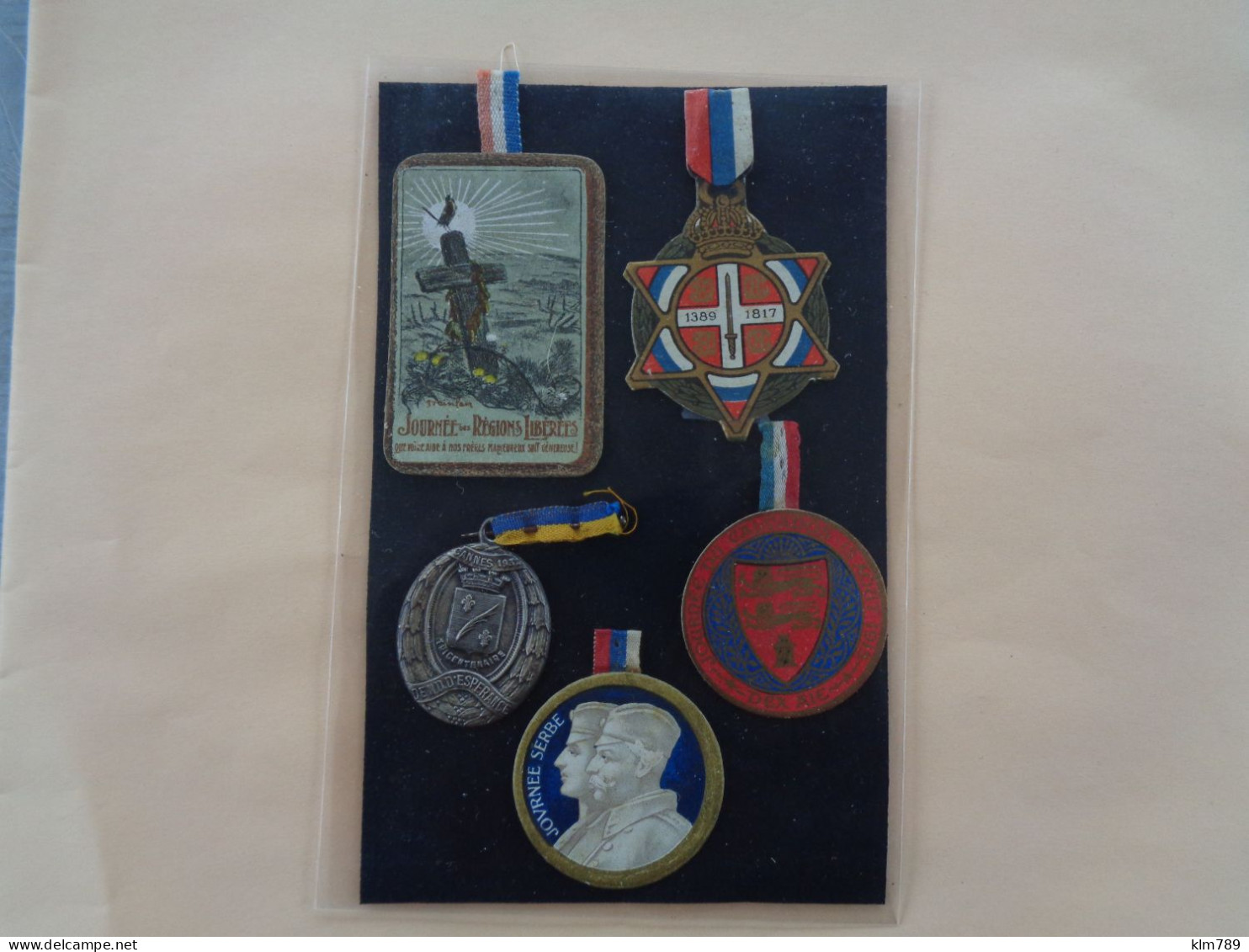 Lot De 5 épingles Patriotiques - Militaria - Guerre 1914/1918 - Décorations - Insignes - - Frankreich