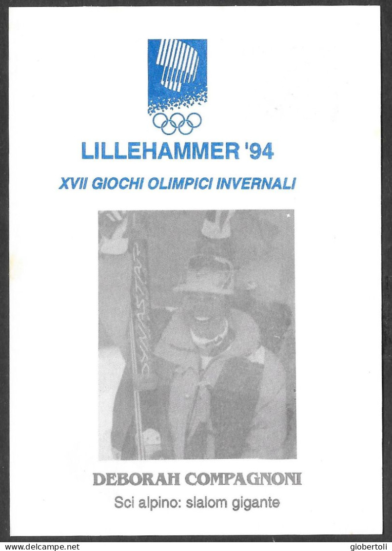 Italia/Italy/Italie: Intero, Stationery, Entier, Slalom Gigante Femminile, Women's Giant Slalom, Slalom Géant Féminin - Hiver 1994: Lillehammer