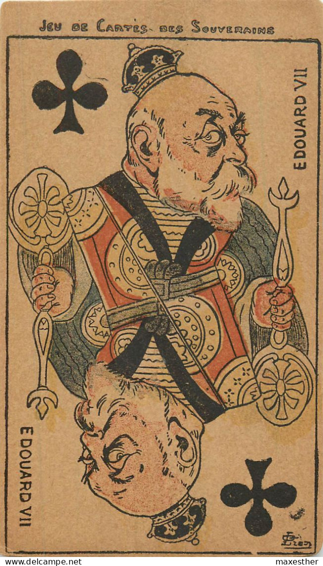 CARTE A JOUER "Jeux De Carte Des Souverains" Roi De Trèfle (Edouard VII) - Playing Cards