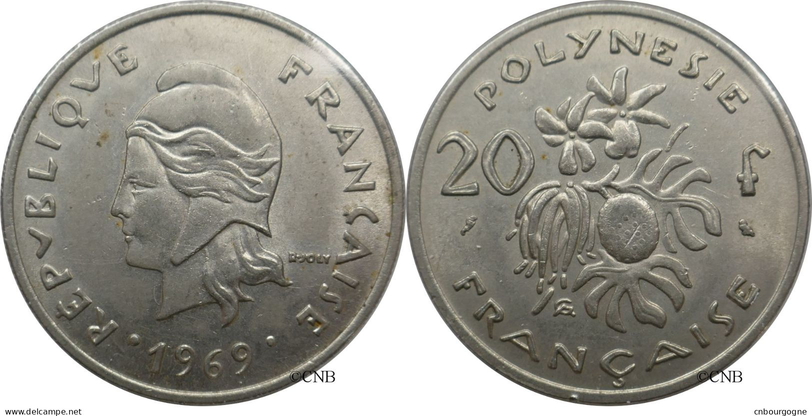 Polynésie Française - Territoire Français D'outre-mer - 20 Francs 1969 - SUP / AU55 - Mon6080 - Polinesia Francesa