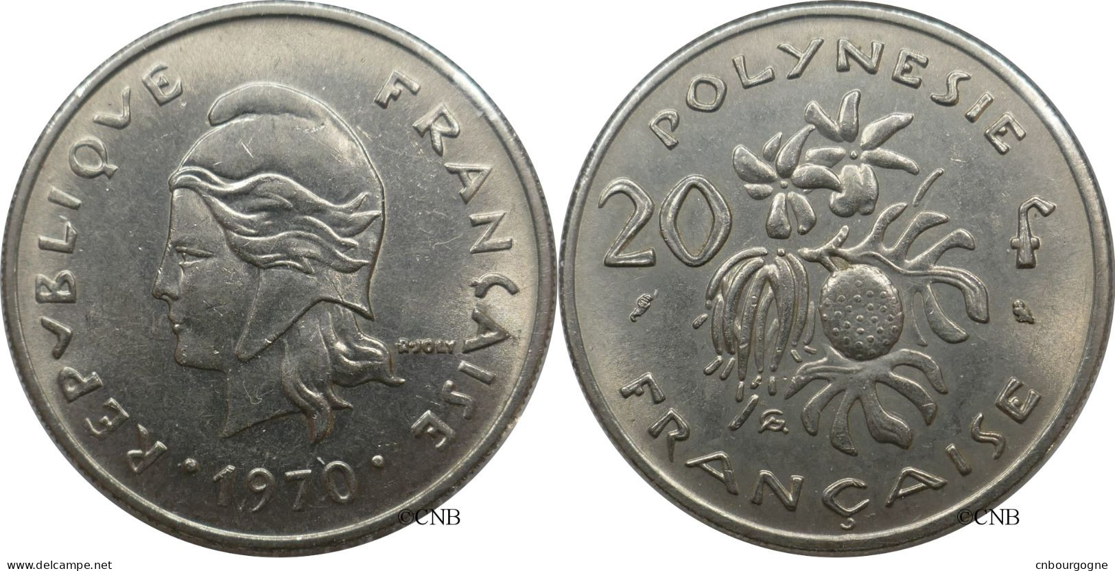 Polynésie Française - Territoire Français D'outre-mer - 20 Francs 1970 - SUP/AU58 - Mon6082 - French Polynesia