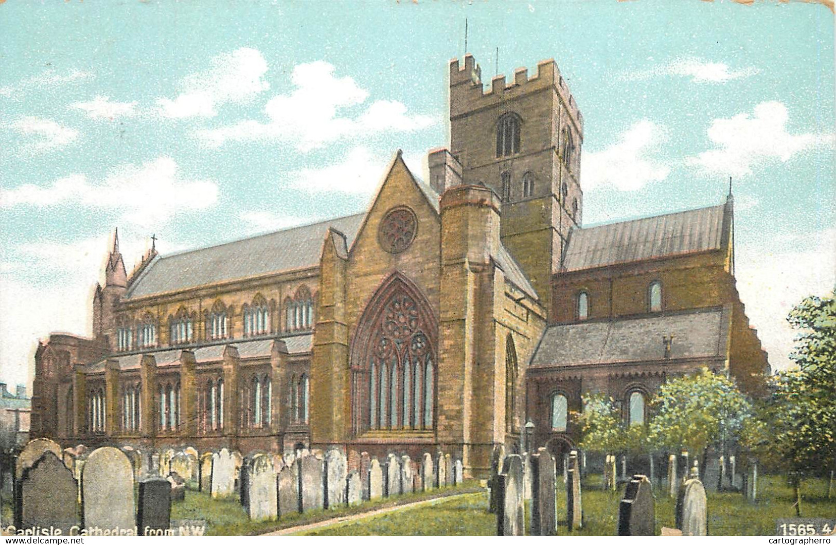 Postcard United Kingdom England Carlisle Cathedral And Cemetery - Carlisle