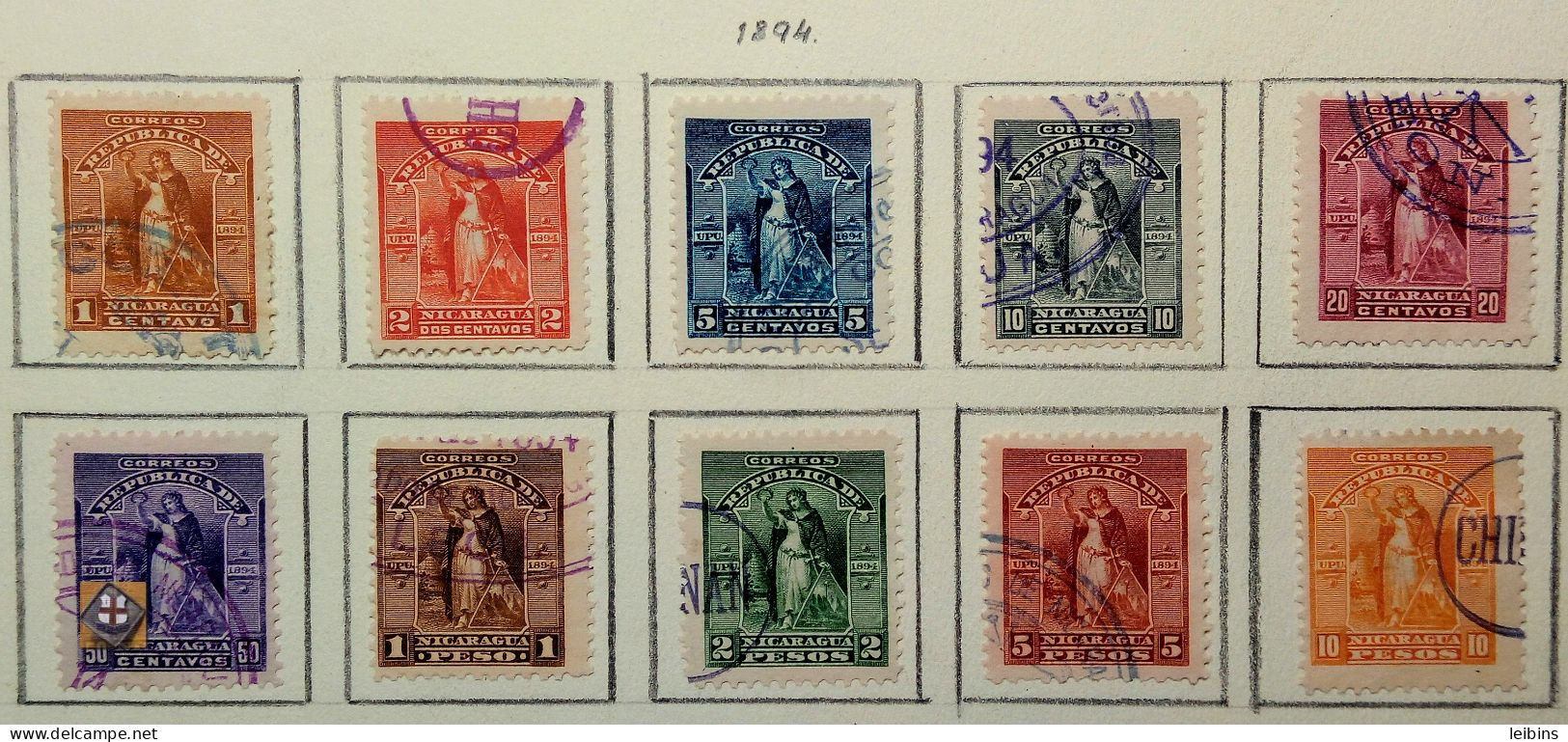 Nicaragua, from year 1882 (collection)