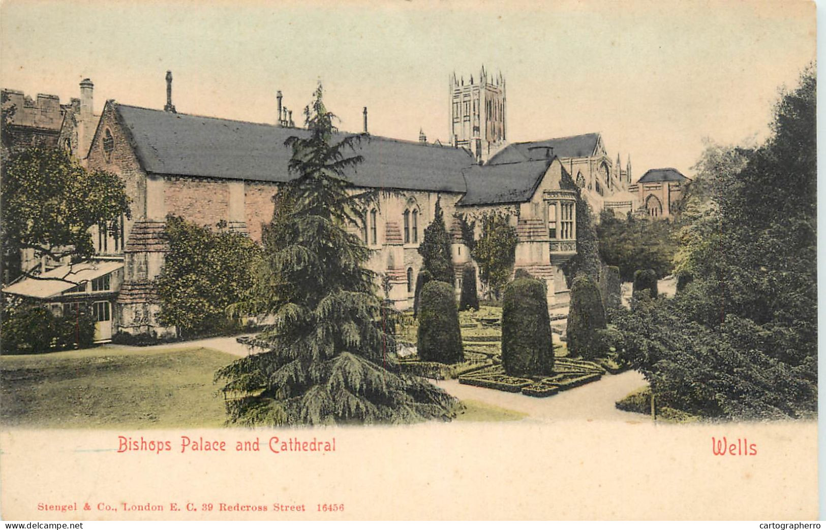 Postcard United Kingdom England Wells, Somerset Bishops Palace - Wells