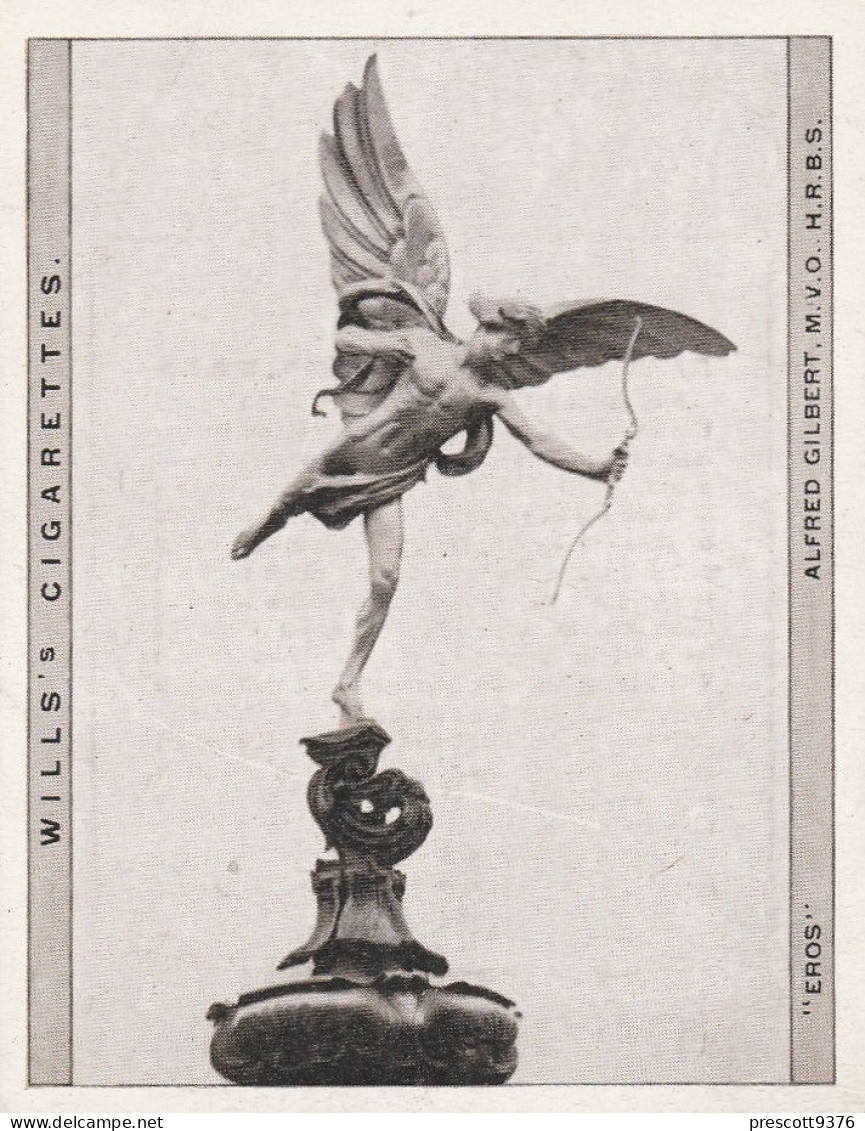 Modern British Sculpture 1928 - 10 Eros By Alfred Gilbert -  Wills Cigarettes - Original - L Size - - Wills