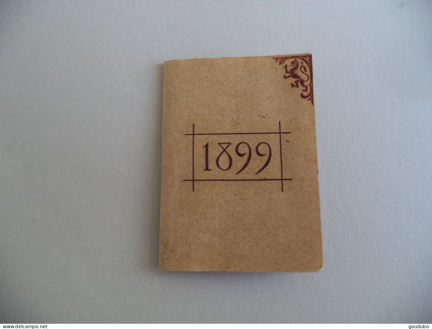 Calendrier 1899 Petit Carnet Lettrage Riboulet-Goby Graveur 94 Boulevard Haussman Paris - Tamaño Pequeño : ...-1900