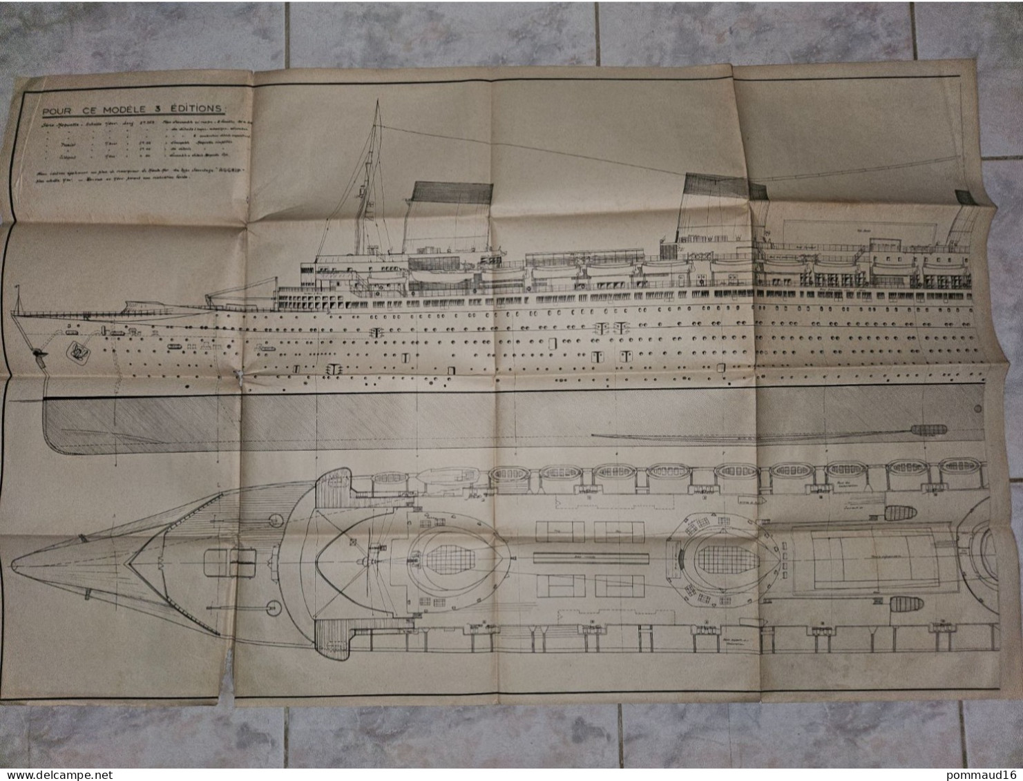 Plan Paquebot Normandie Plan Des Détails 2 - Andere Pläne