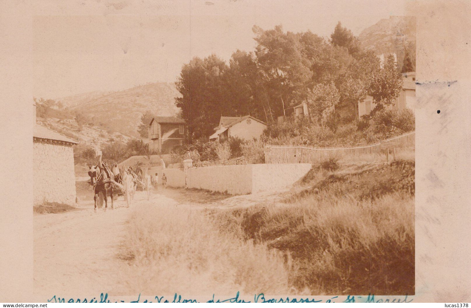 13 / MARSEILLE / SAINT MARCEL / CARTE PHOTO  / LE VALLON DE LA BARASSE / 1906 - Saint Marcel, La Barasse, Saintt Menet