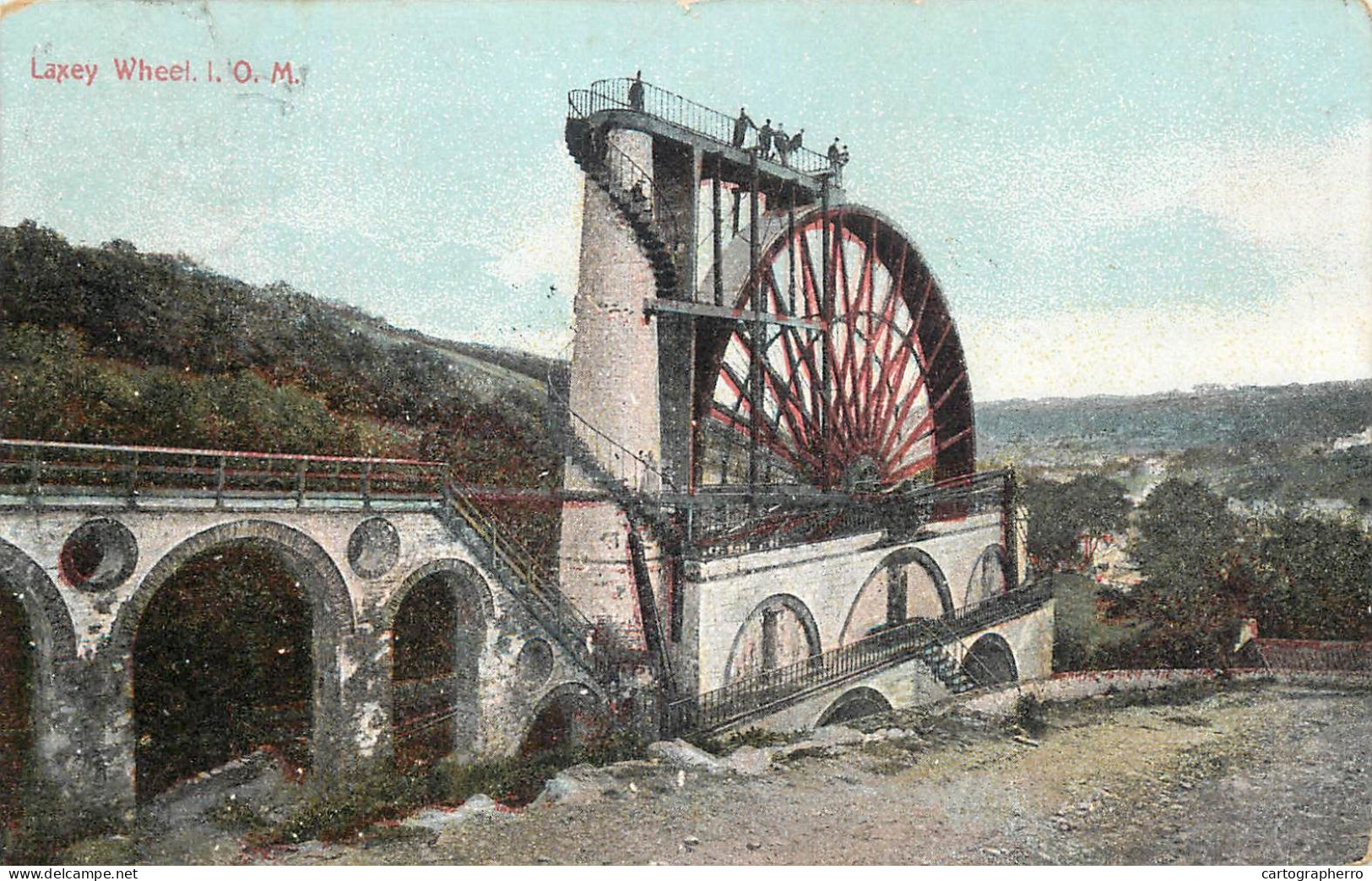 Postcard United Kingdom Isle Of Man Laxey Wheel - Insel Man