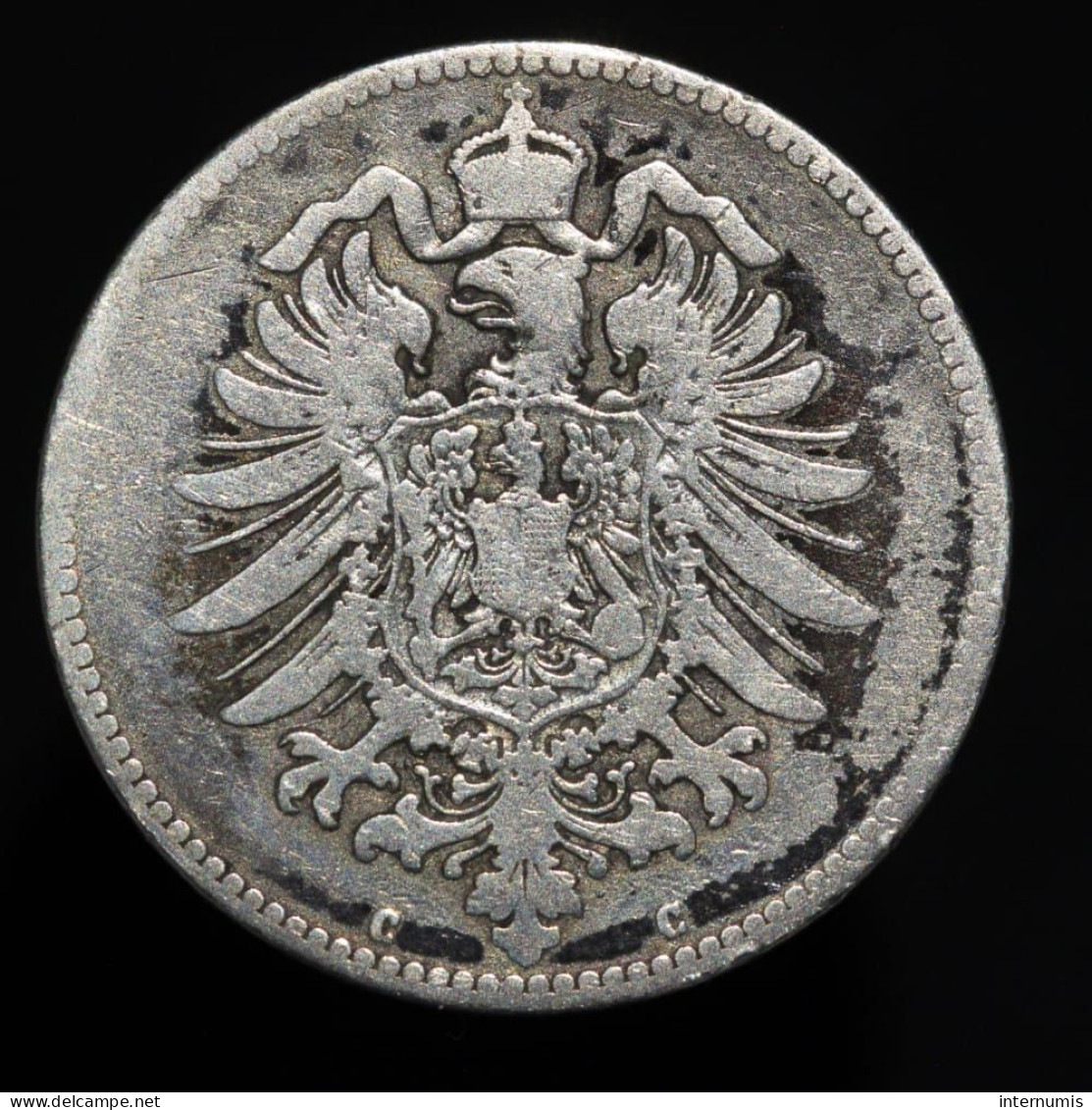 Allemagne / Germany, Wilhelm I, 1 Mark, 1876, C - Frankfort, Argent (Silver), TB (F), KM#7 - 1 Mark