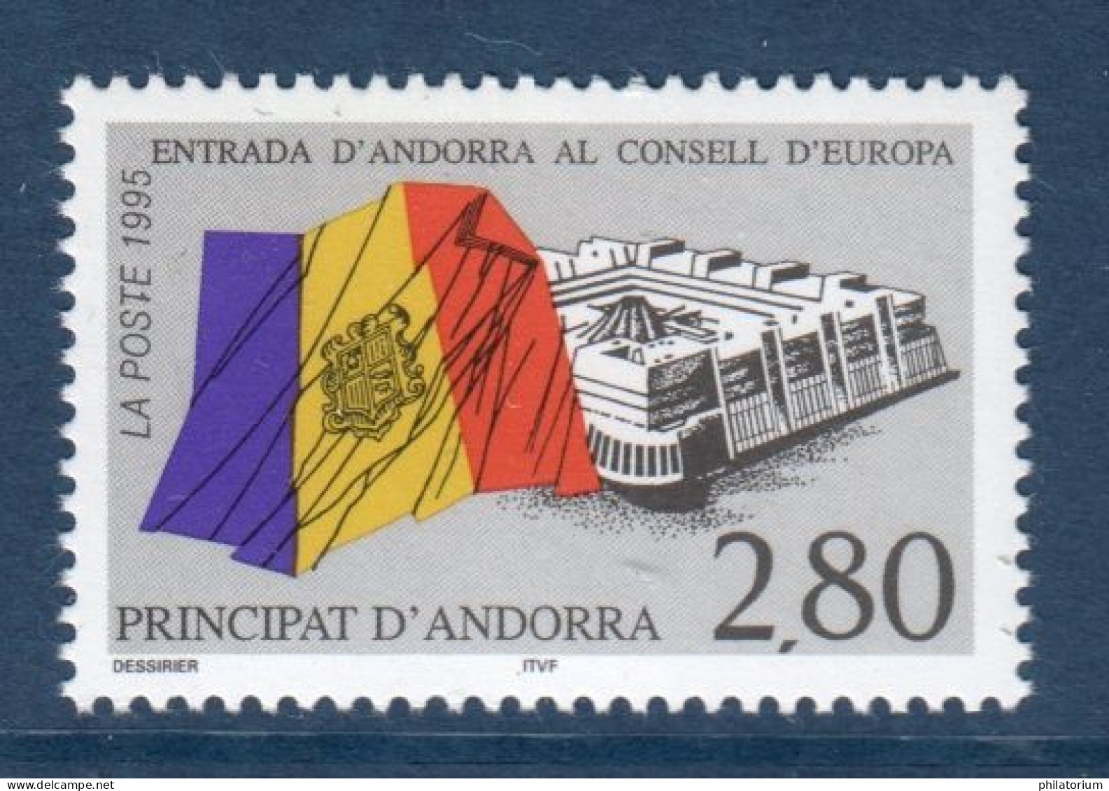 Andorre, Yv 466, Mi 487, **, Conseil De L'Europe - Institutions Européennes