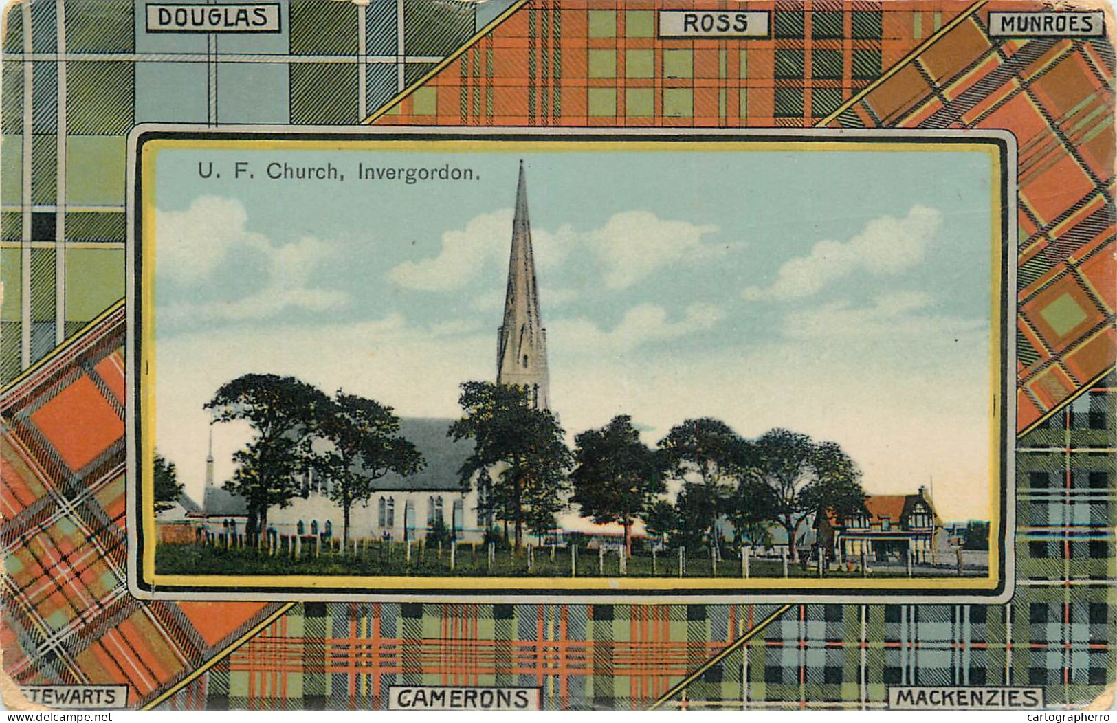 Postcard United Kingdom Scotland Ross Invergordon U.F. Church - Ross & Cromarty